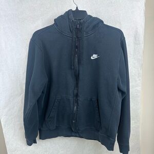 Nike Men's Black Zip Up Hoodie Size Large Tall